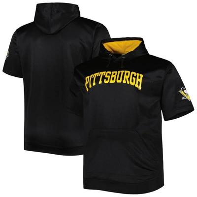Profile Black Pittsburgh Penguins Big & Tall Logo Short Sleeve Hoodie
