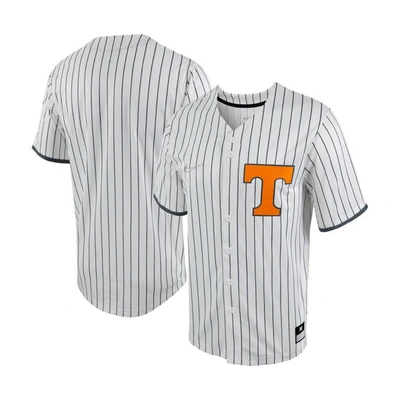 Nike White/gray Tennessee Volunteers Pinstripe Replica Full-button Baseball Jersey