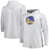 Fanatics Branded Heather Gray Golden State Warriors Big & Tall Pullover Hoodie In Heather Gray