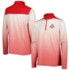 COLOSSEUM YOUTH COLOSSEUM WHITE/SCARLET OHIO STATE BUCKEYES MAX QUARTER-ZIP JACKET