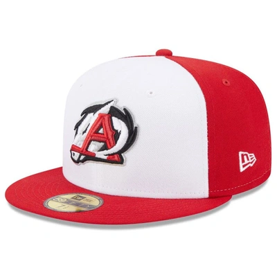 NEW ERA NEW ERA WHITE ARKANSAS TRAVELERS AUTHENTIC COLLECTION ALTERNATE LOGO 59FIFTY FITTED HAT
