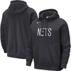 Nike Brooklyn Nets Courtside  Men's Nba Fleece Pullover Hoodie In Anthracite