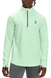 On Climate Knit Quarter Zip Running Top In Creek