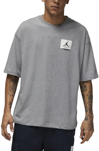 Jordan Flight Essentials Jumpman Oversize T-shirt In Carbon Heather
