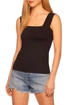 Susana Monaco Wide Strap Tank Top In Midnight