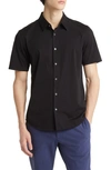 Theory Irving Short Sleeve Button-up Shirt In Black - 001