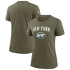 Nike Olive New York Jets 2022 Salute To Service Legend T-shirt In Olive