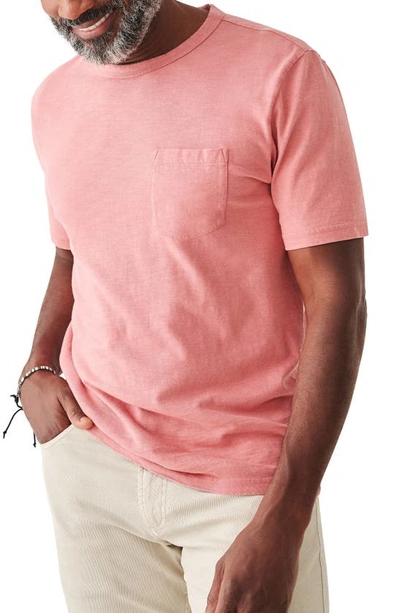Faherty Sunwashed Pocket T-shirt In Fall Red