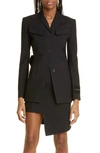 Off-white Off White Wool Single Breasted Jacket In Black