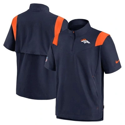 Nike Men's Sideline Coach Lockup (nfl Denver Broncos) Short-sleeve Jacket In Blue