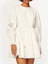 Cami Nyc Carolina Lace-trimmed Cotton-poplin Mini Dress In White