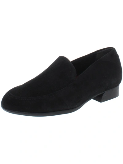 Munro Harrison Loafer In Black Suede