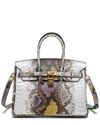 TIFFANY & FRED SNAKE EMBOSSED LEATHER SATCHEL