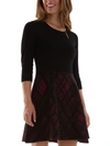 Bcx Womens Knit Mini Sweaterdress In Black