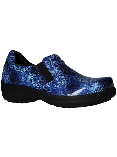 Easy Works By Easy Street Bind Leather Loafer In Blue Spectral Patent Leather