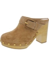 VERONICA BEARD DACEY WOMENS SUEDE SLIP ON CLOGS