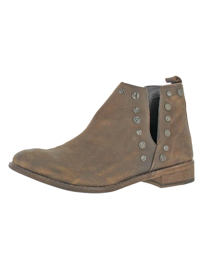 Musse & Cloud Roaster Womens Distressed Ankle Booties In Brown