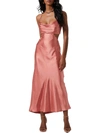 ASTR COLETTE WOMENS SATIN MAXI COCKTAIL AND PARTY DRESS