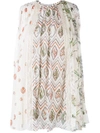 GIAMBATTISTA VALLI GIAMBATTISTA VALLI MULTI FLORAL PRINT PLEATED SHELL TOP - NEUTRALS,SV231012032401