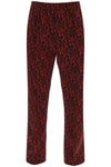 Baracuta X Needles Red Pants With Logo And Pattern In Multi