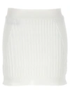 Herve Leger Hervé Léger 'ottoman Low Rise Mini' Skirt In White