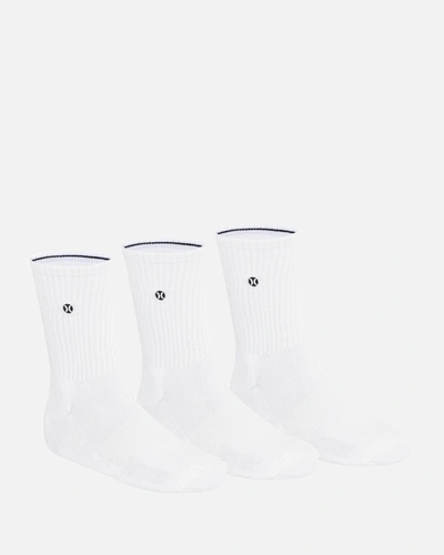 United Legwear Men's H2o-dri Crew Sock 3pk In White