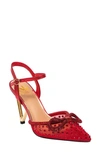 Lady Couture Gloria Embellished Pump In Red