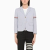 Thom Browne Rwb Stripe Single-breasted Blazer In Blue