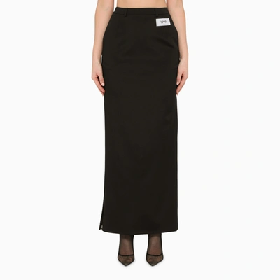 Dolce & Gabbana Black Jersey Long Skirt