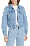 Ganni Rigid Denim Rigid Denim Camy In Light Blue Stone