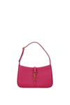 SAINT LAURENT HANDBAGS HOBO LEATHER FUCHSIA