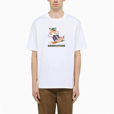 Maison Kitsuné Logo-print Cotton T-shirt In Multi-colored