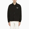 Drôle De Monsieur Techno Fabric Black Jacket In Black