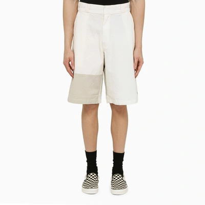 Dickies Eddyville Short Assorted Colour Cream And Beige Cotton Color-block Short - Eddyville Short In White