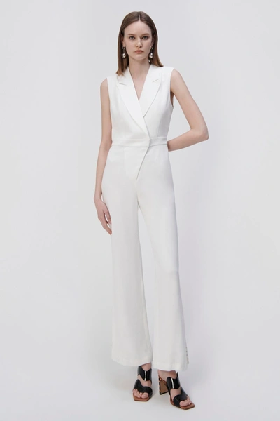 Jonathan Simkhai Signature Reyna Jumpsuit In White