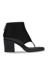 Miu Miu Leather Thong Ankle Boots In Black