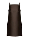 Valentino Brown Techno Duchesse Minidress In Brown