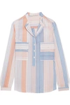STELLA MCCARTNEY Striped cotton-blend blouse