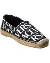 Versace 10mm Cotton Canvas Espadrilles In Black