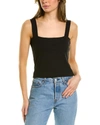 Chaser Cropped Cami Sweater Tank In Black