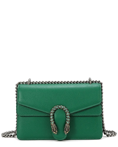 Tiffany & Fred Pebble Leather Crossbody In Green