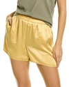 Theory Easy Satin Shorts In Yellow