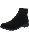 Dr. Scholl's Shoes Canyon Womens Faux Suede Lace-up Ankle Boots In Black