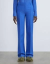 Lafayette 148 Sullivan Wool-silk Pants In Blue