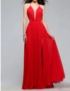 Faviana A Line Evening Gown In Red