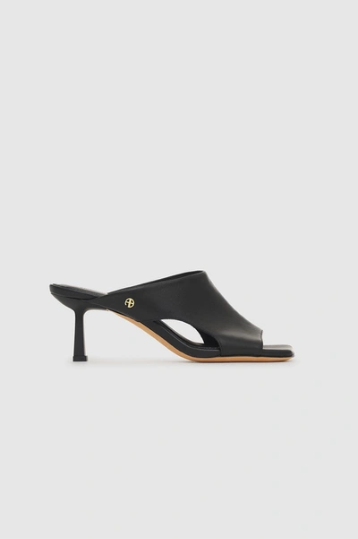 Anine Bing Hoxton Pantoletten Mit Cut-outs In Black