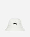 STUSSY STOCK BUCKET HAT WHITE