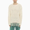 ANDERSSON BELL ANDERSSON BELL IVORY OPENWORK CREW-NECK JUMPER
