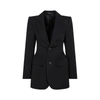 Balenciaga Hourglass Pinstripe Blazer Jacket In Black