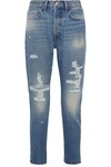 FRAME RIGID RE-RELEASE LE ORIGINAL SKINNY DISTRESSED HIGH-RISE JEANS